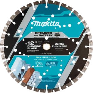 image:imageMakita E23307 12 Thin Kerf Diamond Blade Segmented General Purpose