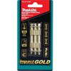 image:imageMakita B49600 Impact Gold 3 Pc Assorted 212 Square DoubleEnded Power Bits