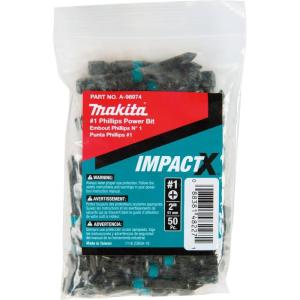 image:imageMakita A97368 Impactx 2 Phillips 2 Power Bit 100 Pack Jar50Pack
