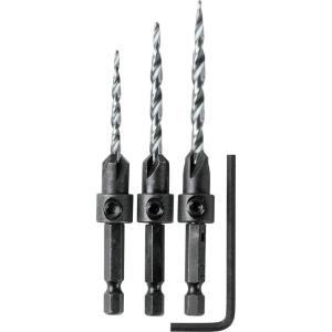 image:imageMakita A99661 3 Pc Countersink with Drill Bit Set with Hex Wrench