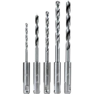 image:imageMakita B59243 5 Pc Assorted SDSPlus Drill Bit Set Metal Wood