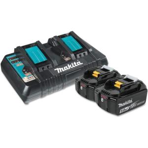 image:imageMakita BL1850B2DC2 18V LXT LithiumIon Battery and Dual Port Charger Starter Pack 50Ah