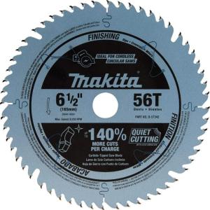 image:imageMakita B57342 612 56T CarbideTipped Cordless Plunge Saw Blade
