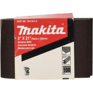image:imageMakita 7423083 3Inch x 21Inch Abrasive Sanding Belt 80 Grit 10Pk3 x 21