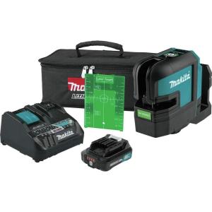 image:imageMakita SK105GDNAX 12V max CXT LithiumIon Cordless SelfLeveling CrossLine Green Beam Laser Kit 20AhKit