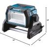 image:imageMakita DML809 18V X2 LXT LithiumIon CordlessCorded Work Light Light OnlyWork Light