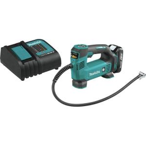 image:imageMakita DMP180ZX 18V LXT LithiumIon Cordless Inflator Battery Powered Tool Onlybattery and charger not includedPresta valve adapterSports ball needleTapered adapter TealTeal