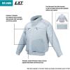 image:imageMakita DFJ405ZL 18V LXT LithiumIon Cordless UV Resistant Fan Jacket Jacket Only LXLarge