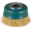 image:imageMakita D72671 XLock 3 Brass Coated Carbon Steel Crimped Wire Cup Brush