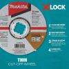image:imageMakita E00446 XLock 412 x 045 x 78 Type 1 General Purpose 60 Grit Thin CutOff Wheel for Metal and Stainless Steel Cutting