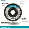 image:imageMakita T03931 XLock 412 60 Grit Type 27 Flat Blending and Finishing Flap Disc for XLock and All 78 Arbor Grinders