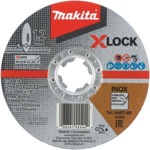 image:imageMakita E00474 XLock 5 x 045 x 78 Type 1 General Purpose 60 Grit Thin CutOff Wheel for Metal and Stainless Steel Cutting