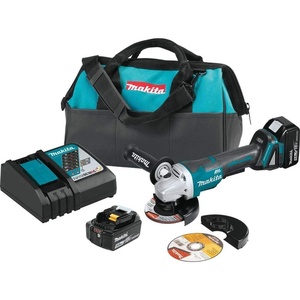image:imageMakita XAG11T 18V LXT LithiumIon Brushless Cordless 412  5 Paddle Switch CutOffAngle Grinder Kit with Electric Brake 50AhKit