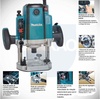 image:imageMakita RP2301FC 314 HP Plunge Router with Variable Speed