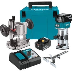 image:imageMakita XTR01Z 18V LXT LithiumIon Brushless Cordless Compact RouterRouter Kit