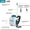 image:imageMakita XSU01SM1 18V LXT LithiumIon Cordless 26 Gallon Backpack Sprayer Kit 40Ah