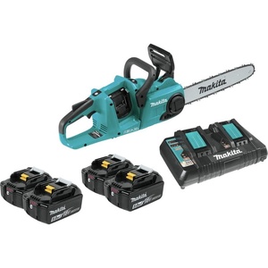 image:imageMakita XCU03PT1 18V X2 36V LXT LithiumIon Brushless Cordless 14 Chain Saw Kit with 4 Batteries 50AhChainsaw Kit