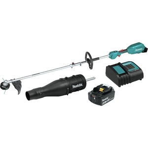 image:imageMakita XUX02SM1X3 18V LXT LithiumIon Brushless Cordless Couple Shaft Power Head Kit w 13 String Trimmer amp Blower Attachments 40AhCouple Shaft Power Head Kit