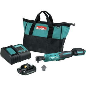 image:imageMakita XRW01SR1 18V LXT LithiumIon Cordless 38  14 Sq Drive Ratchet Kit 20Ah