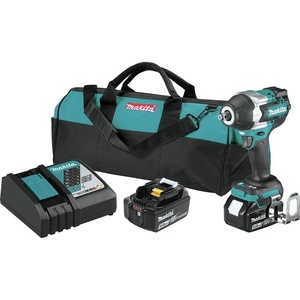 image:imageMakita XWT17Z 18V LXT LithiumIon Brushless Cordless 4Speed MidTorque 12 Sq Drive Impact Wrench wFriction Ring Anvil Tool OnlyKit w two 50Ah batteries