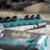 image:imageMakita E01672 Impact XPS 10 Pc 38 Drive 6Point SAE Impact Socket Set wStandard Socket AdapterSAE