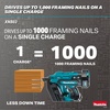 image:imageMakita XNB03M1 18V LXT LithiumIon Brushless Cordless 21 Full Round Head 312 Framing Nailer Kit 40Ah