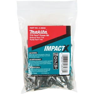 image:imageMakita A99035 Impactx T10 Torx 2 Power Bit 50 Pack Bulk50Pack