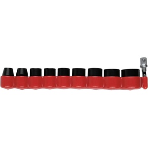 image:imageMakita E01672 Impact XPS 10 Pc 38 Drive 6Point SAE Impact Socket Set wStandard Socket AdapterMetric
