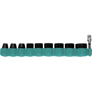 image:imageMakita E01672 Impact XPS 10 Pc 38 Drive 6Point SAE Impact Socket Set wStandard Socket AdapterSAE