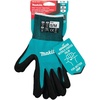 image:imageMakita Unisex Fitknit T 04123 FitKnit Cut Level 1 Nitrile Coated Dipped Gloves Large X Large TealBlack Large XLarge USSmallMedium