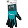 image:imageMakita Unisex Fitknit T 04123 FitKnit Cut Level 1 Nitrile Coated Dipped Gloves Large X Large TealBlack Large XLarge USSmallMedium