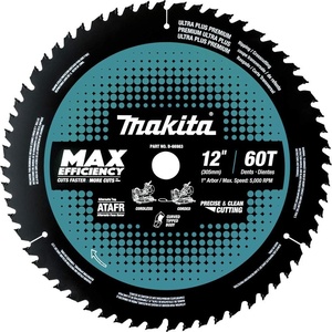 image:imageMakita B66983 12 60T CarbideTipped Max Efficiency Miter Saw Blade