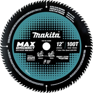 image:imageMakita B67000 12 100T CarbideTipped Max Efficiency Miter Saw BladePack of 1