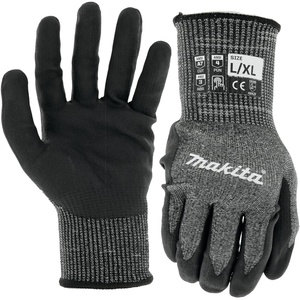 image:imageMakita Unisex Fitknit T 04145 Advanced FitKnit Cut Level 7 Nitrile Coated Dipped GlovesGloves