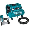 image:imageMakita MAC100QK1 Quiet Series 12 HP 1 Gallon Compact OilFree Electric Air Compressor and 18 Gauge Brad Nailer Combo Kit