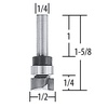 image:imageMakita 733325A 12Inch Top Bearing Straight 2 Flute Carbide Tipped Router Bit Silver