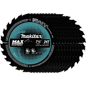 image:imageMakita B6165610 24T CarbideTipped Max Efficiency Circular Saw Blade Framing 71410Pc