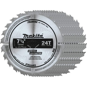 image:imageMakita D4598910 714 24T CarbideTipped Circular Saw Blade FramingGeneral Purpose 10pk