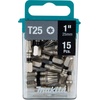 image:imageMakita E00670 Impact XPS T20 Torx 1 Insert Bit 15pk15pk