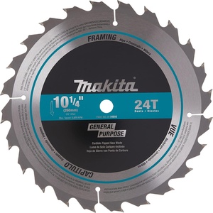 image:imageMakita A94910 1014Inch Tungsten Carbide Tip Saw Blade 24Teeth  Silver