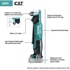 image:imageMakita AD03Z 12V max CXT LithiumIon 38 in Cordless Right Angle Drill Tool Only